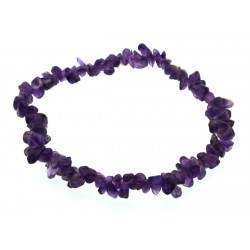 Amethyst Gemstone Chip Bracelet